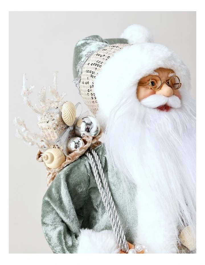 Eucalyptus Christmas Finn the Coastal Santa with Starfish 46cm in Blue image 6