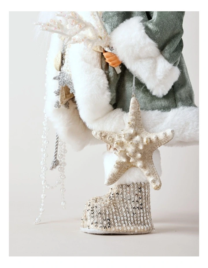 Eucalyptus Christmas Finn the Coastal Santa with Starfish 46cm in Blue image 7