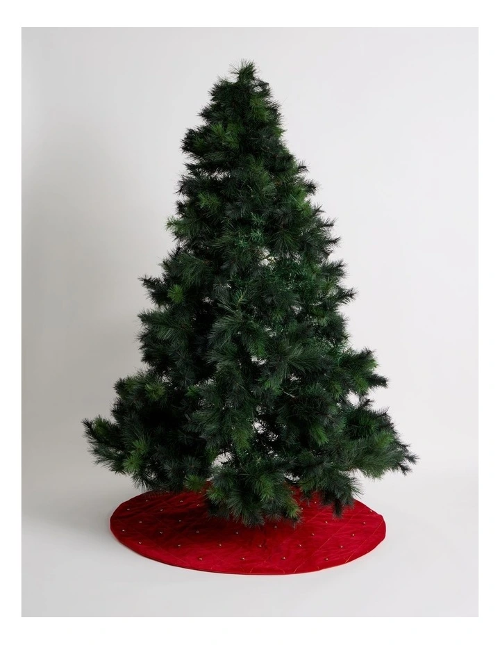 Heirloom Quilted Tree Skirt in Red: 120cm image 2
