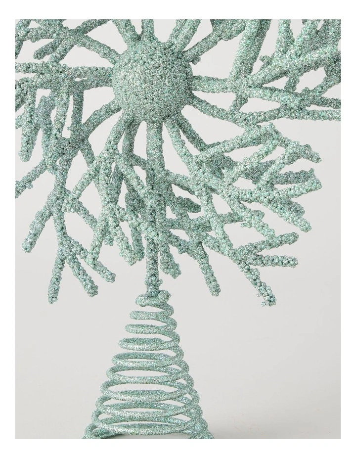 Glitter Coral Tree Topper in White: 30cm image 3