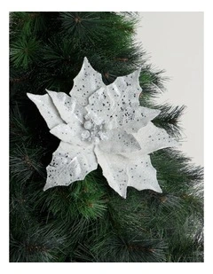 Luxe Beaded Metallic Pick in Silver: 50cm