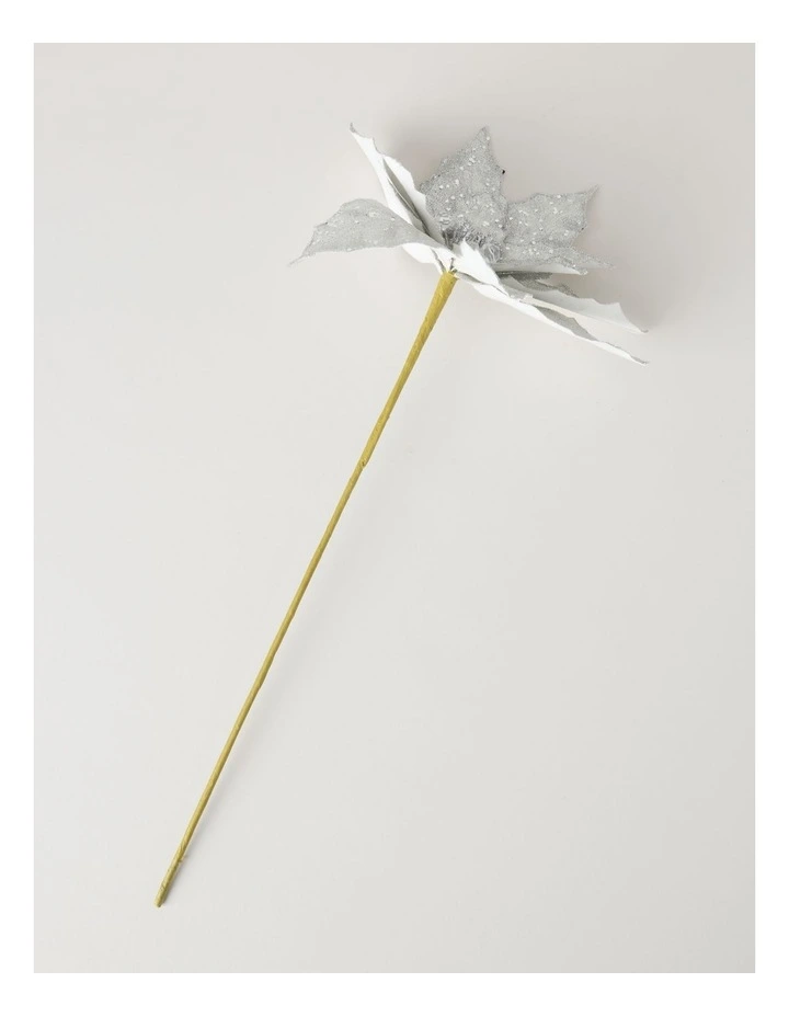 Luxe Beaded Metallic Pick in Silver: 50cm image 2