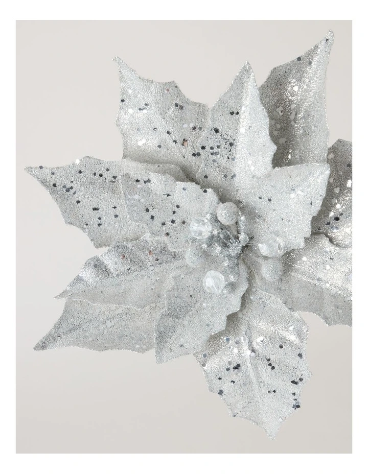 Luxe Beaded Metallic Pick in Silver: 50cm image 3