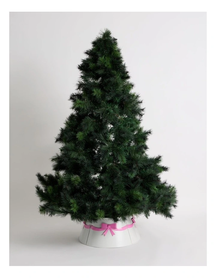 Nostalgia Metal Bow Tree Collar in White and Pink: 60cm image 2