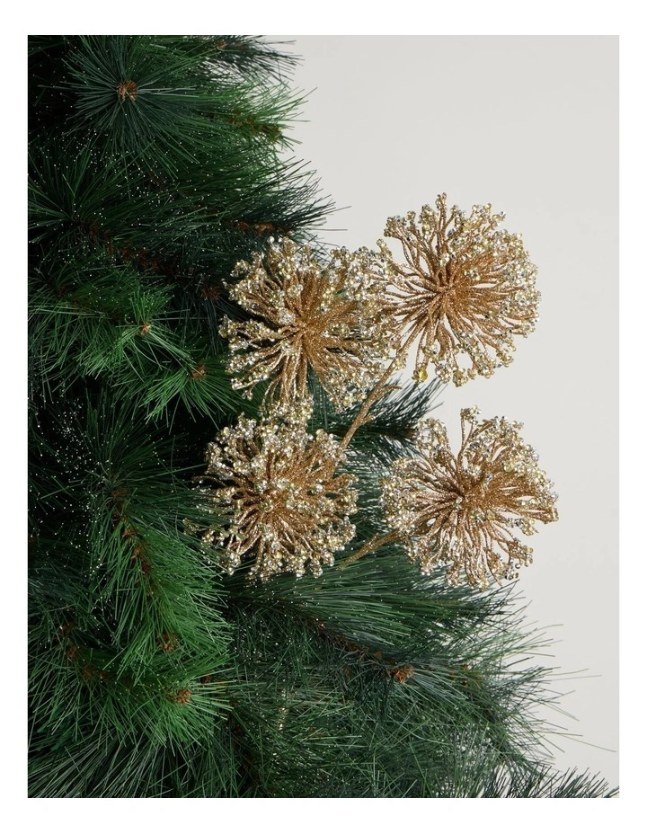 Harvest Glitter Dandelion Pick in Gold: 71cm image 1