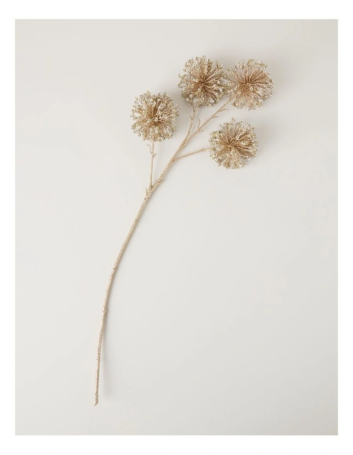 Harvest Glitter Dandelion Pick in Gold: 71cm image 2