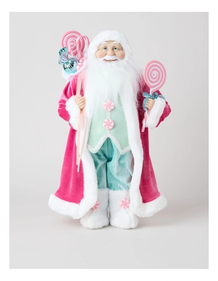 Nostalgia Candice Santa with Candy Sack in Pink: 46cm image 1