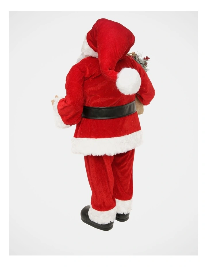 Heirloom Christmas Balthazar Fabric Santa withFoliage Sack image 3