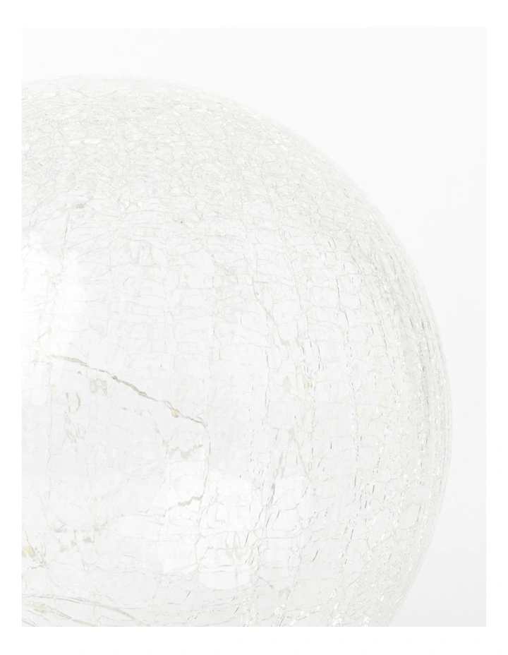 Eucalyptus Christmas Glass Large Crackle Ball LED Decoration image 4