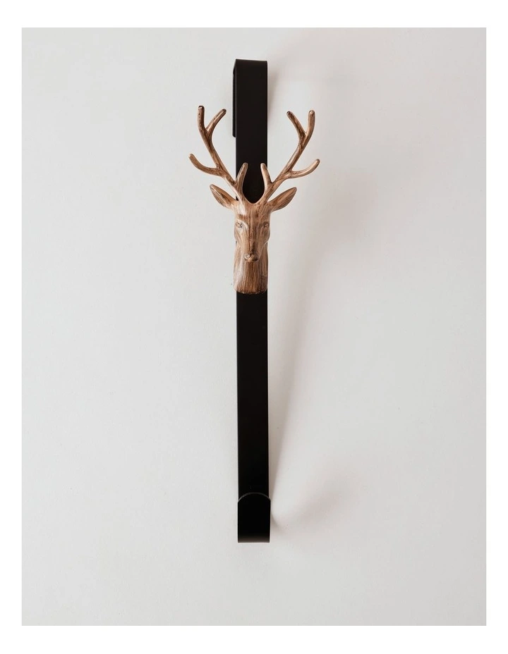 Harvest Christmas Metal Deer Wreath Holder 38cm in Brown image 1