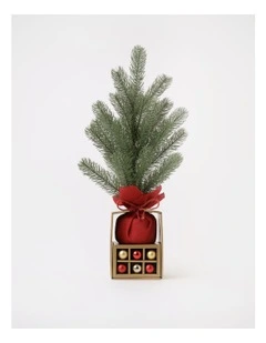Heirloom Christmas Douglas Fir Tabletop Tree withDIY Ornaments 46cm in Red/Green