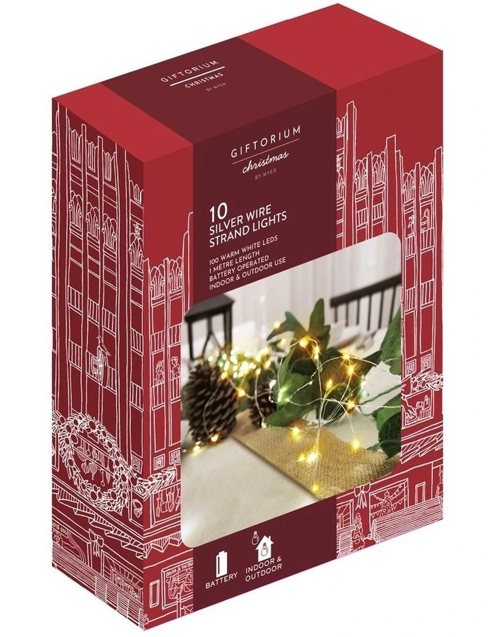 Myer Giftorium 100L Copper Wire B/O Fairy Lights: 1m image 1
