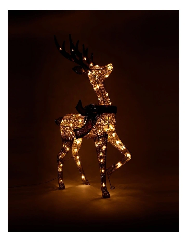 Heirloom Light Up Christmas Reindeer 100cm in Gold image 2