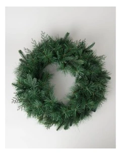 Harvest Prelit Wreath in Green: 60cm