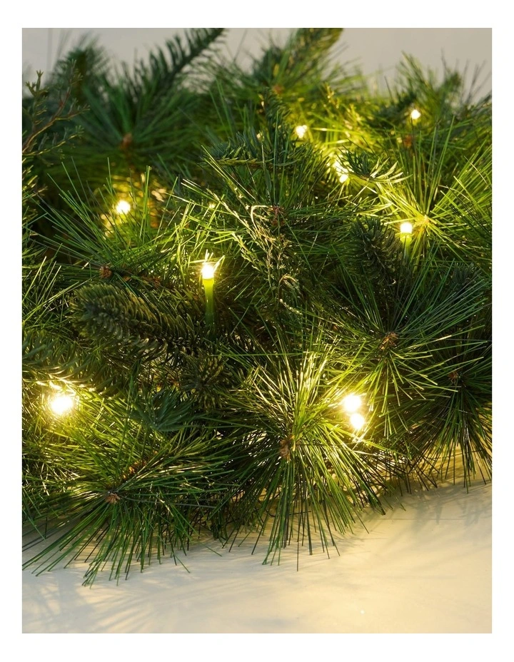 Harvest Prelit Wreath in Green: 60cm image 3