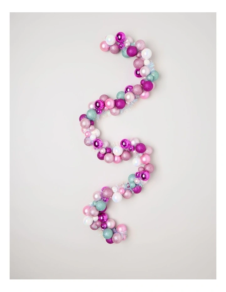 Nostalgia Christmas Garland Bauble 180cm in Multicolour image 1