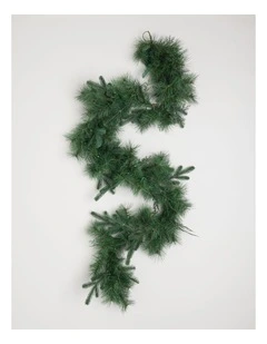 Harvest Prelit Garland in Green: 180cm