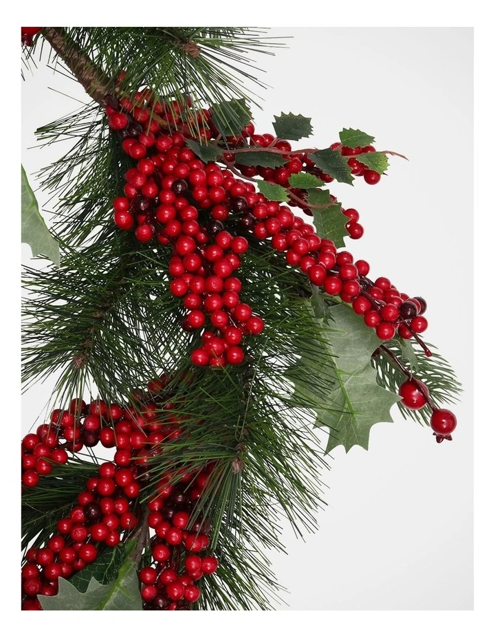 Heirloom Christmas 168cm Traditional Red Berries Garland Multi image 4