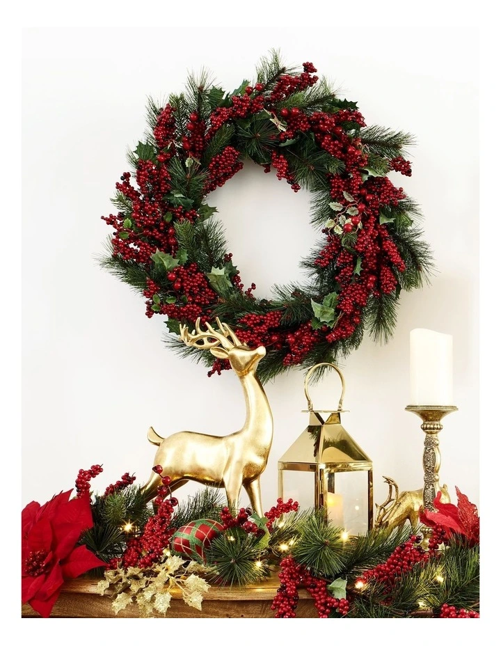 Heirloom Christmas 168cm Traditional Red Berries Garland Multi image 6