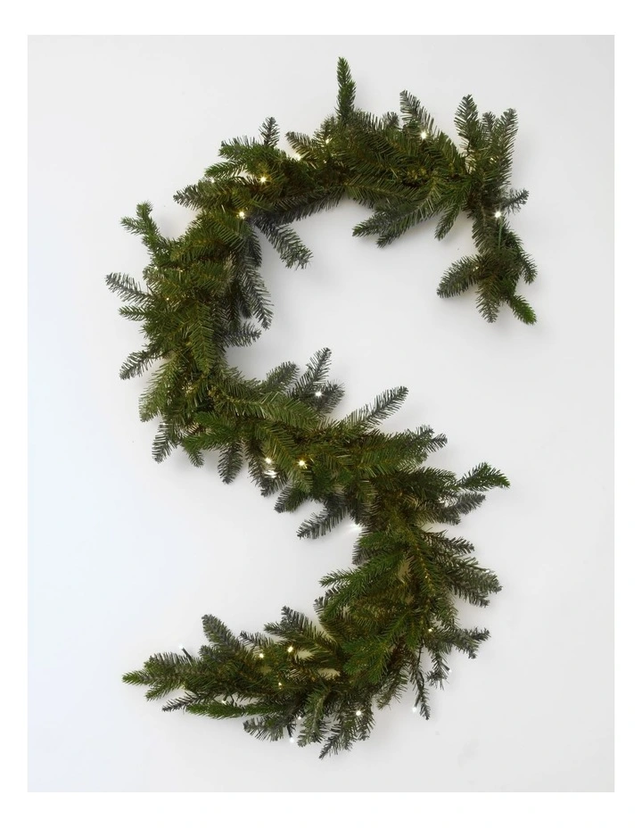 Heirloom Christmas Fraser Fir Pre-lit Garland 180cm 224 tips in Green image 2