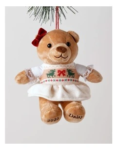 Daisy 2025 Charity Bear Fabric Hanging Plush 13cm in Red