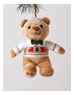 Dawson 2025 Charity Bear Fabric Hanging Plush 13cm in Red