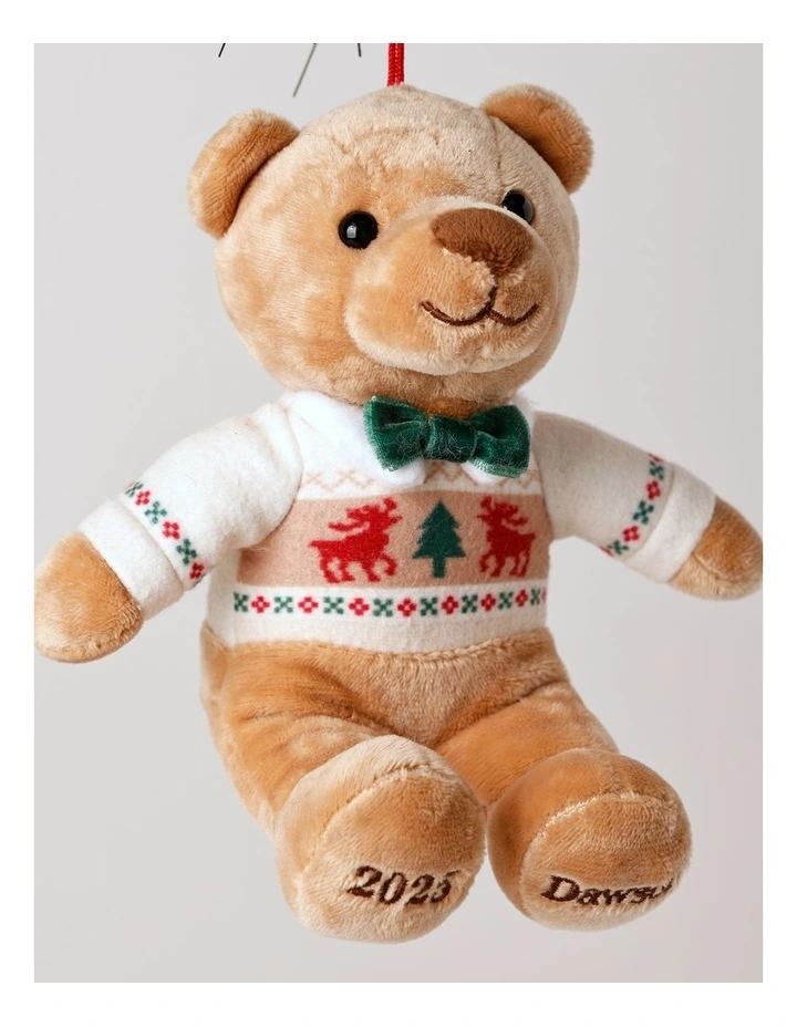 Dawson 2025 Charity Bear Fabric Hanging Plush 13cm in Red image 2