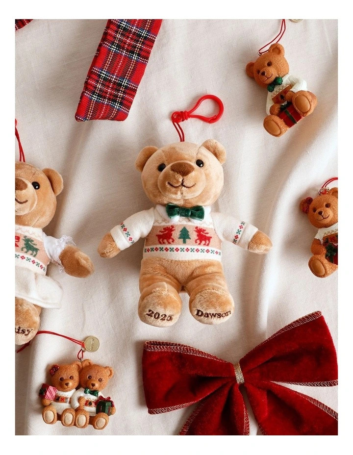 Dawson 2025 Charity Bear Fabric Hanging Plush 13cm in Red image 3