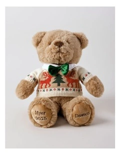 Dawson 2025 Christmas Charity Bear 40cm in Red
