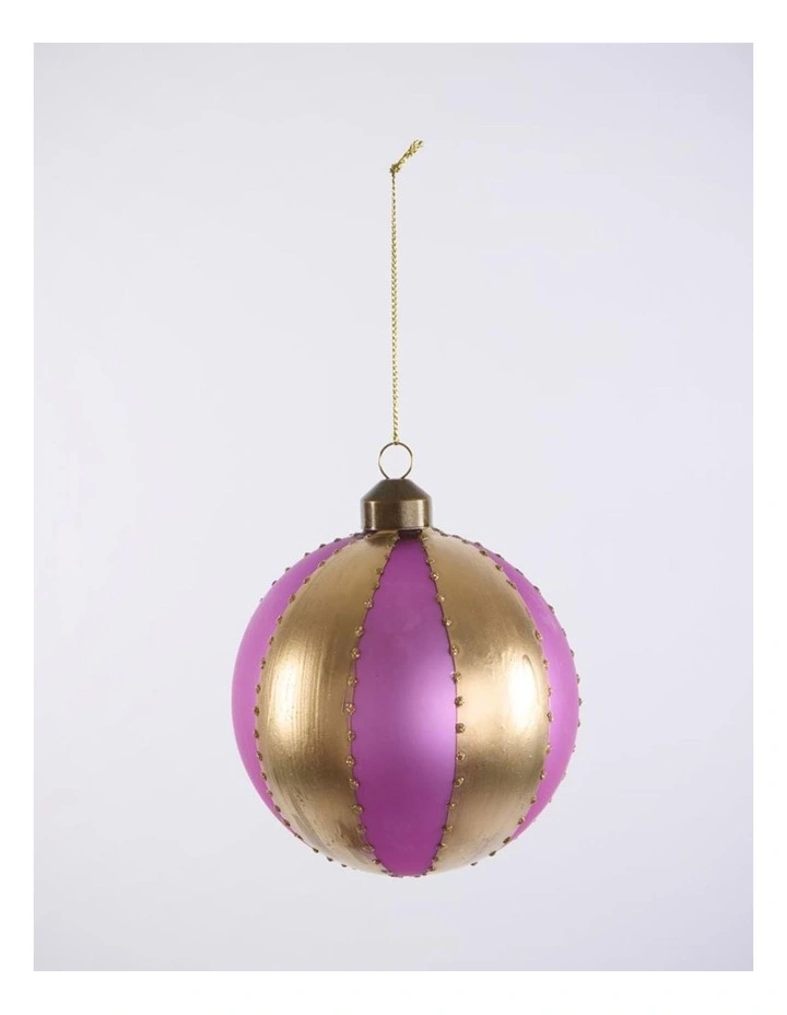 Florabelle Christmas Carnival Multicolour Bauble Ornament Set of 4 - 10.5cm image 5