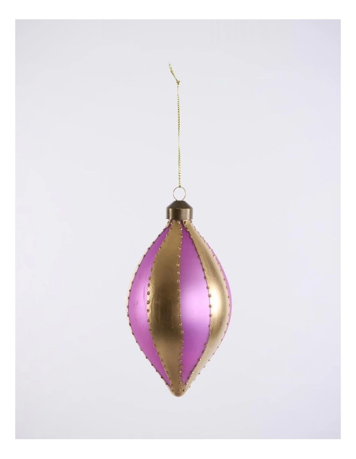 Florabelle Christmas Carnival Multicolour Teardrop Bauble Set of 4 - 8.3cm image 3