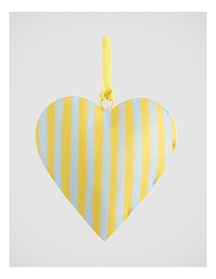 Florabelle Christmas La Dolce Vita Yellow Heart Tree Decoration Small 10cm image 1