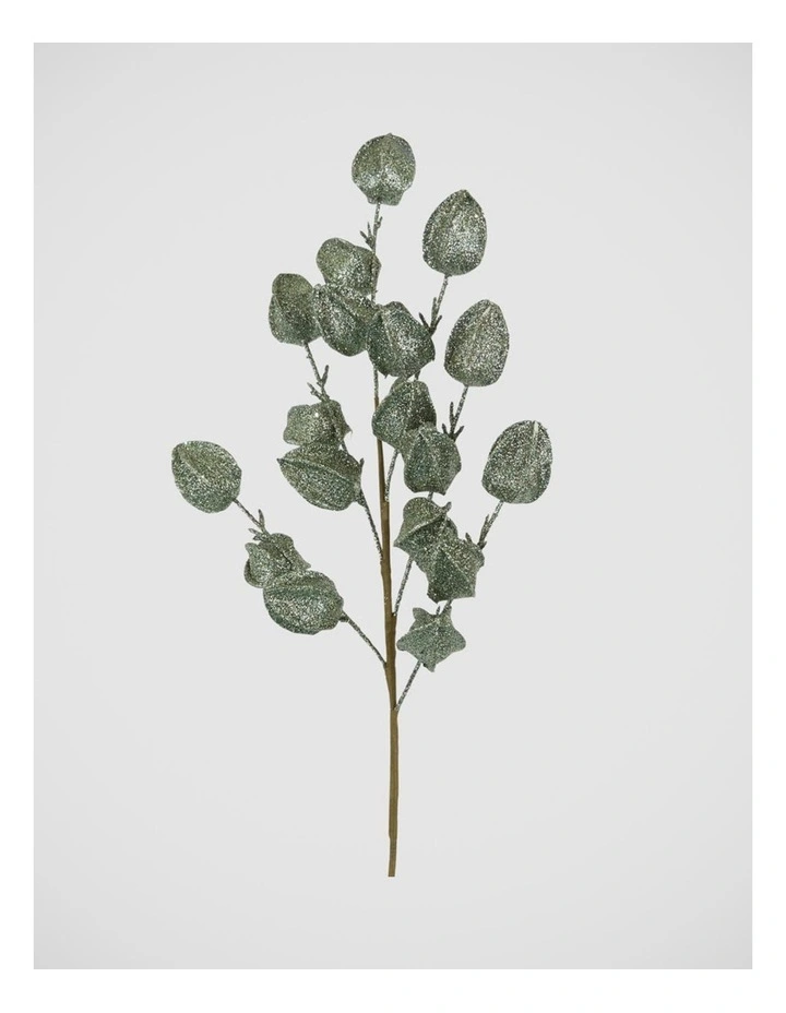 Florabelle Christmas Glitter Green Chinese Lantern Stem 70cm image 2