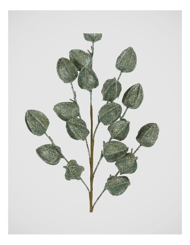 Florabelle Christmas Glitter Green Chinese Lantern Stem 70cm image 3
