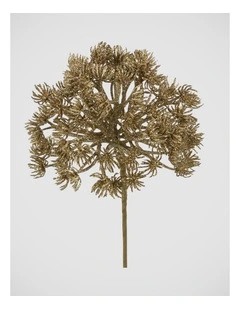 Florabelle Christmas Glitter Gold Agapanthus Stem ? 62cm