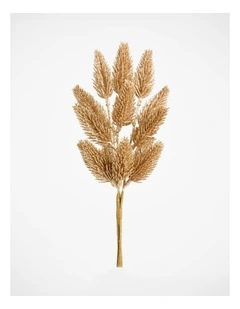 Florabelle Christmas Mini Glitter Gold Pine Bunch Stem ? 30cm
