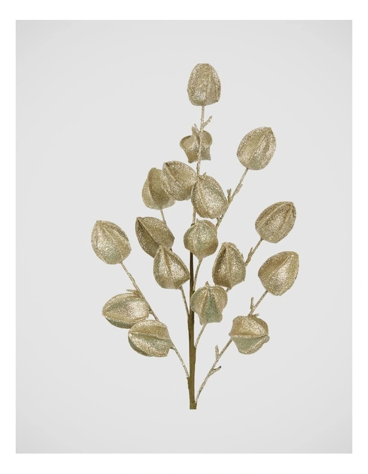 Florabelle Christmas Glitter Gold Chinese Lantern Stem ? 70cm image 3