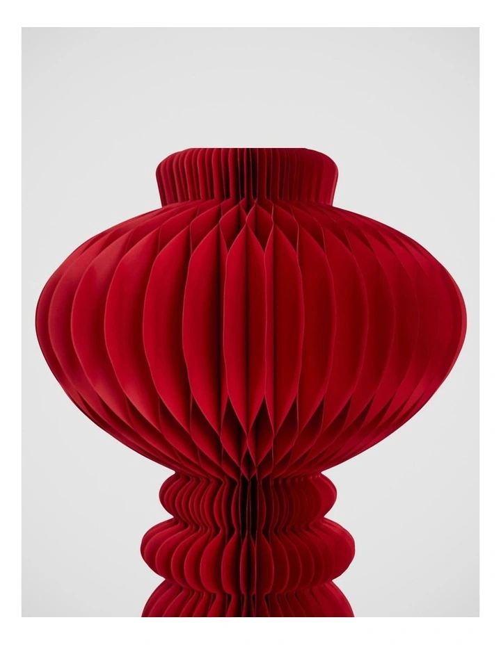 Florabelle Christmas Red Paper Crest Finial Decoration 80cm image 2