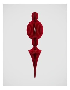 Florabelle Christmas Red Paper Jousting Finial Decoration ? 80cm