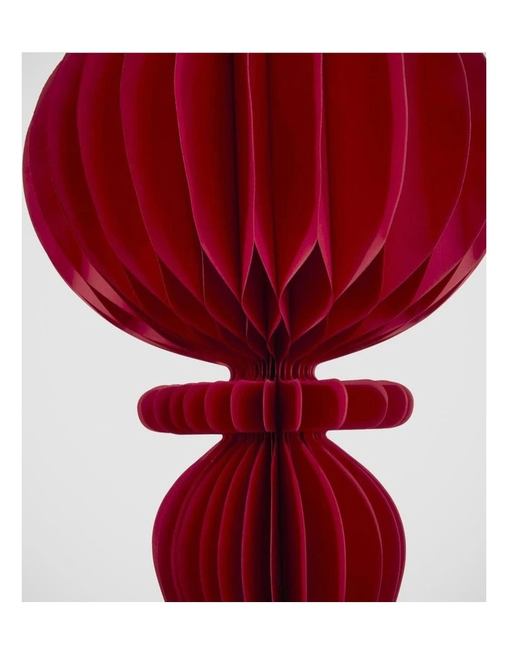 Florabelle Christmas Red Paper Bulb Finial Decoration 80cm image 2