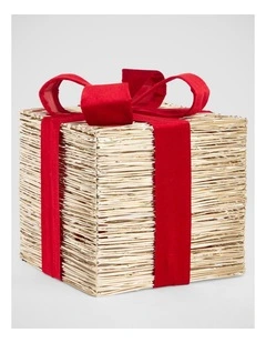 Florabelle Christmas Wrapt Light-Up Gift Box Large ? 28cm