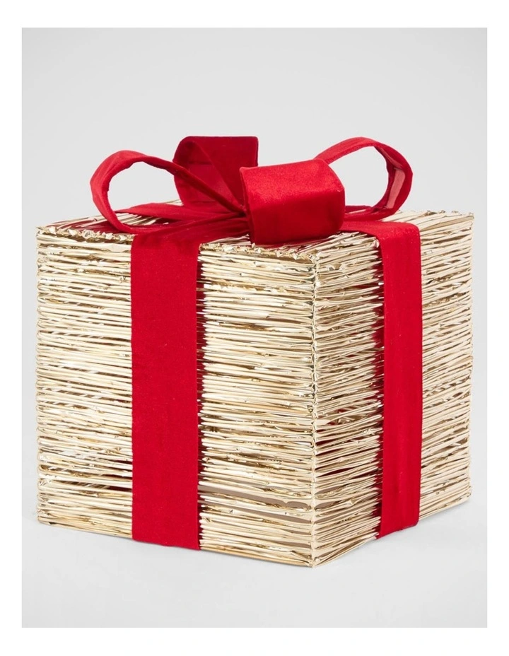 Florabelle Christmas Wrapt Light-Up Gift Box Large 28cm image 3