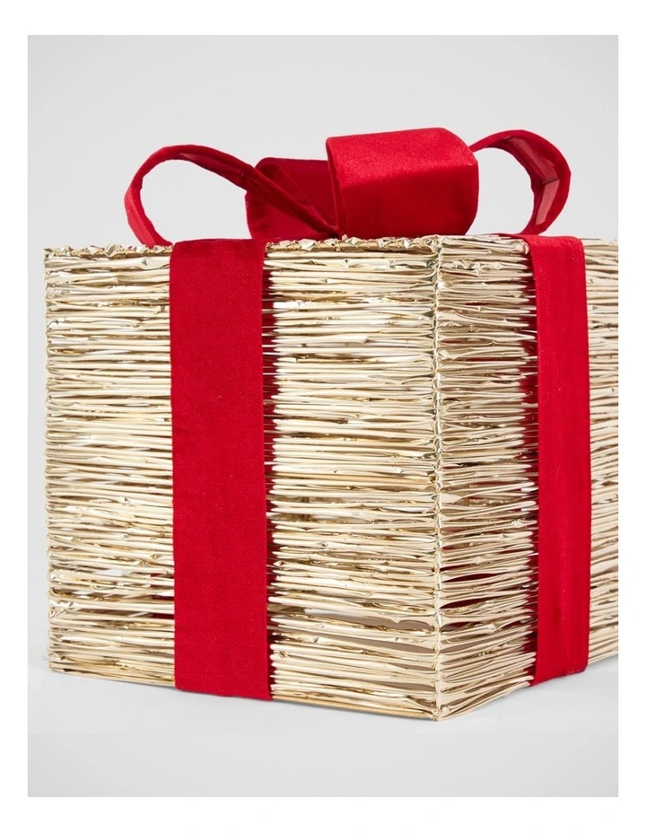 Florabelle Christmas Wrapt Light-Up Gift Box Large 28cm image 4