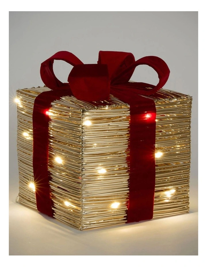 Florabelle Christmas Wrapt Light-Up Gift Box Small ? 23cm image 2