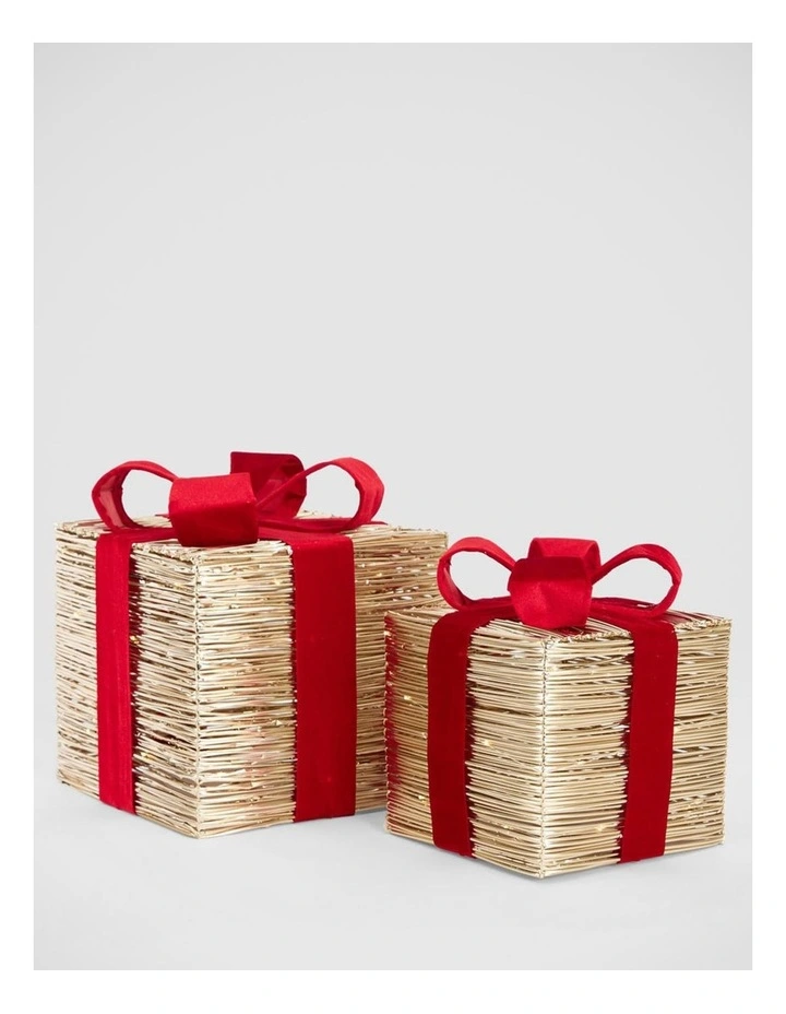 Florabelle Christmas Wrapt Light-Up Gift Box Small ? 23cm image 5