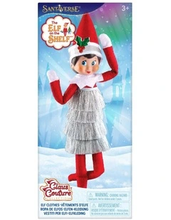 Claus Couture Tiny Tinsel Dress in Red