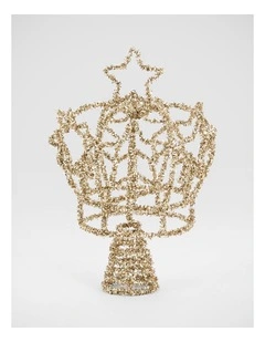 Florabelle Christmas Vintage Tinsel Crown Decoration Small ? 26cm