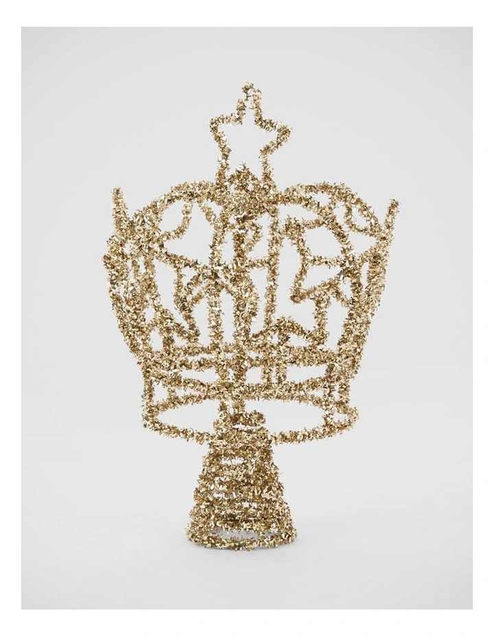 Florabelle Christmas Vintage Tinsel Crown Decoration Small 26cm image 2