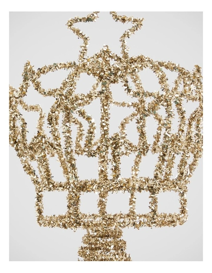 Florabelle Christmas Vintage Tinsel Crown Decoration Small 26cm image 3