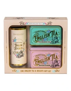 80 Teabags English Breakfast Blend 360g + Ginger Biscuits Gift Box 200gm